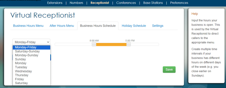 Ooma Office Business Hours
