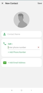 Phone.com Mobile App Add Contact
