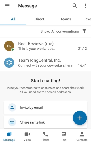 RingCentral Android Messages