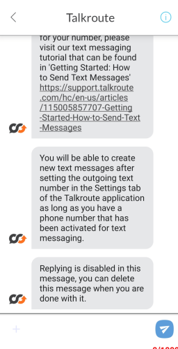 Talkroute Mobile Messages