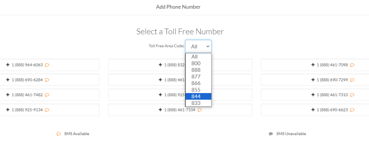 Talkroute Toll-free Numbers